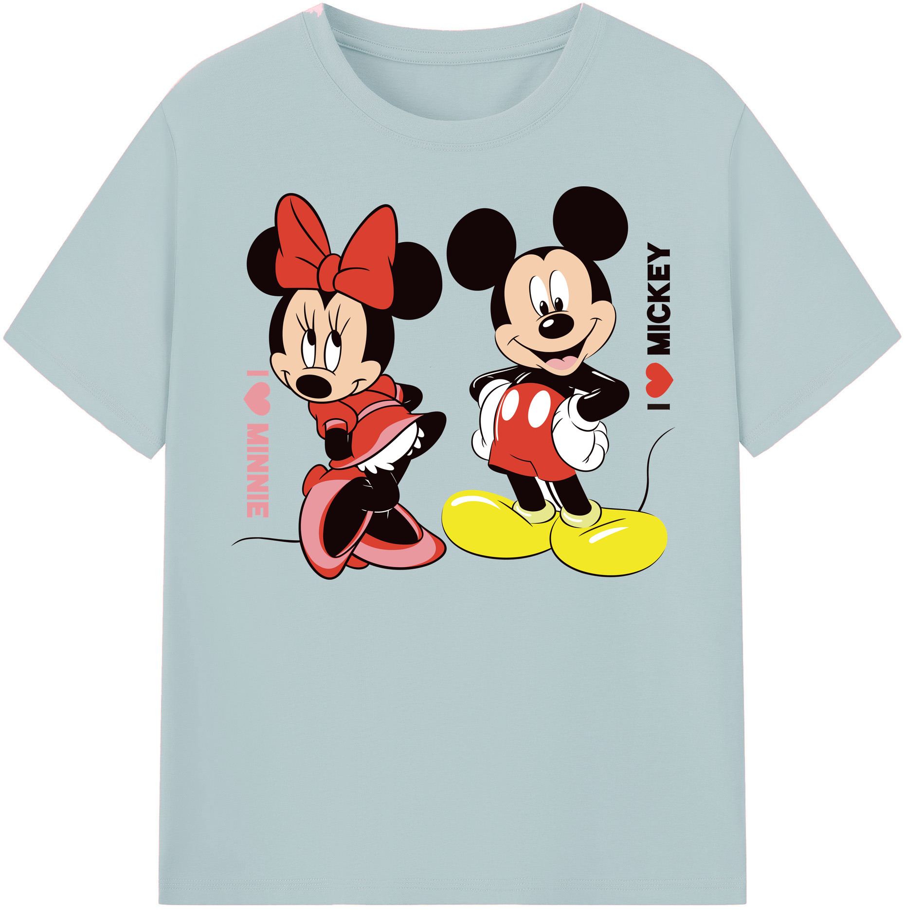 （画像用） ミッキーマウス Mickey Mouse 綿100％半袖Tシャツ（フロントプリント）